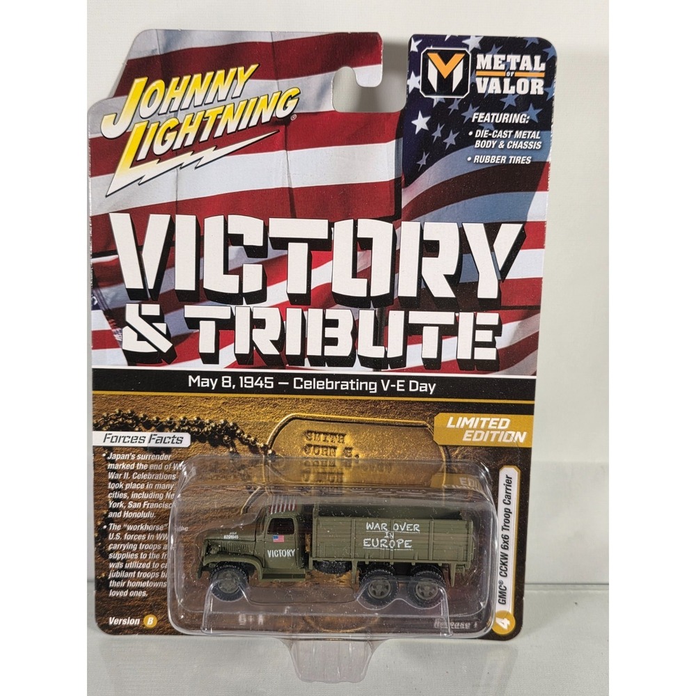 Johnny Lightning Victory & Tribute V-E GMC CCKW 6x6 Troop Carrier Version B